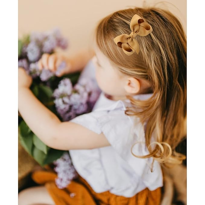 70 Pieces Hair Bows for Girls 3 Inch Grosgrain Ribbon Toddler Hair Accessories with Alligator Clips for Toddlers Baby Girls Kids Teens