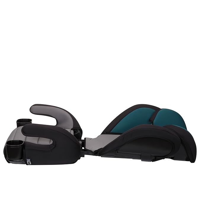 Safety 1st Grow and Go 2-in-1 Booster Car Seat with ComfortWings, Converts High-Back to Backless, 19" Wide, Fits 3 Across, Lightweight, Foldable, Easy-Clean, Cup Holders, 40-100 lbs, Sea Serpent