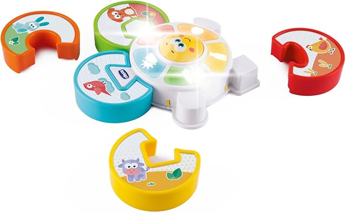 Chicco Activity Centre Game Guess The Animal, Electronic Game with Lights and Sounds, Teaches Animal Verses, Batteries Included, Age 12-36 Months, Multicoloured