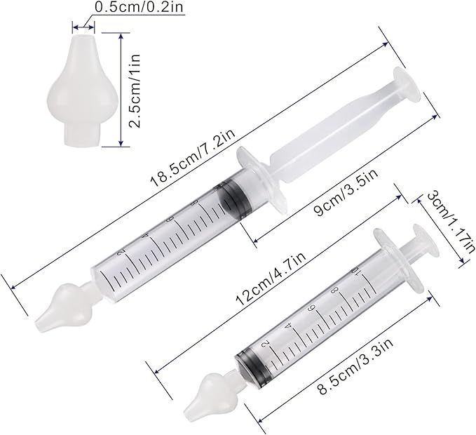 Nasal Syringe for Baby - 4PCS with Cleaning Tools - Safe Silicon Baby Nasal Aspirator Qucik Syringe Nose Cleaner Rinsing Tool for Baby/Infant/Kid (Yellow, 4PCS)