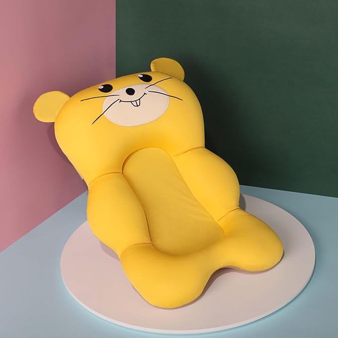 Cartoon Baby Bath Cushion Floating Shower Bed for Newborns and Infants Nonslip Designing Ergonomic Pad