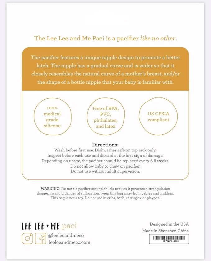 Lee Lee and Me Newborn Pacifier - Sky - 100% Medical Grade Silicone Paci - Breast-Like Nipple for Natural Latch - BPA-Free - Size 0-18 Months