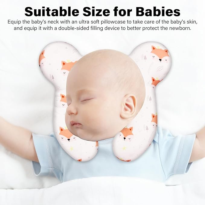 Baby Neck Pillow - Upgraded Baby Support Travel Head Pillow, Portable Headrest for Toddlers & Children for Car Rides, Planes, Road Trips (A8)