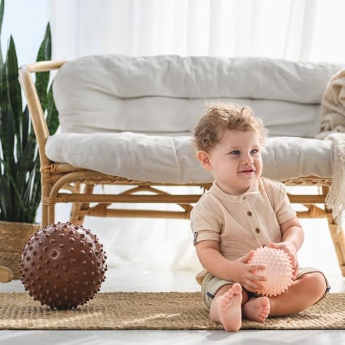 Edushape The Original Sensory Ball for Baby - 7" Baby Ball that Helps Enhance Gross Motor Skills for Kids Aged 6 Months & Up - Vibrant, Colorful and Unique Toddler Ball