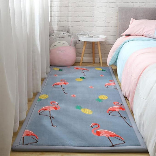 Play Crawling mat for Nursery Baby, Extra Soft Activity Floor Mat for Kids Playroom Bedroom-Gray Bottom flamingo-60 * 100cm