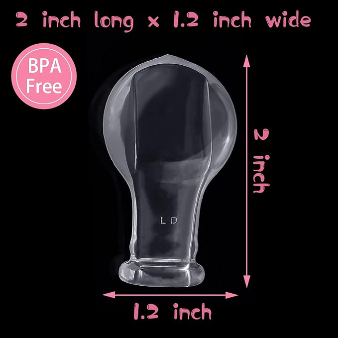 Adult Sized Pacifier Nipples: Replacement Silicone Big Teat - Value Pack with Case 6 Pack Large Size 6