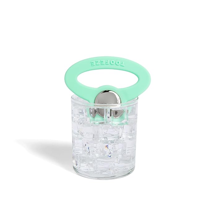Ice Cold Baby Teether Toy Fast Pain Relief All Natural Silicone and Stainless Steel Ages 3 Mos+ (Mint Green)