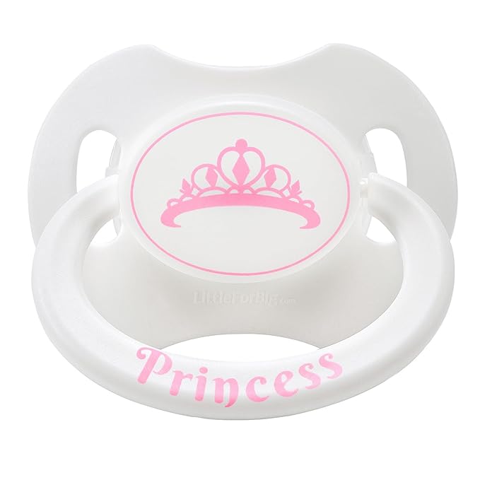 LittleForBig Bigshield Generation-II Adult Sized Printed Pacifier Princess Crown Pattern White