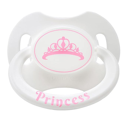 LittleForBig Bigshield Generation-II Adult Sized Printed Pacifier Princess Crown Pattern White