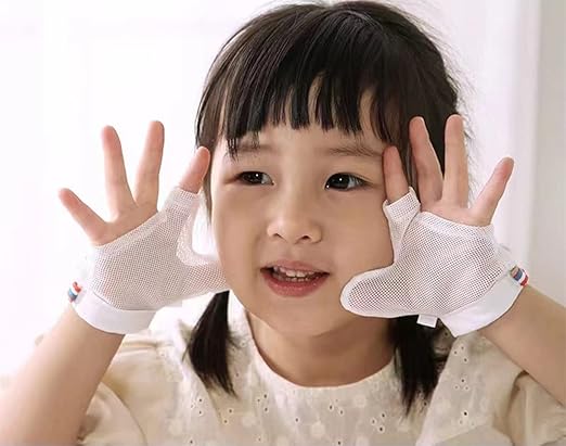 Thumb Sucking Stop for Kids Baby Thumb Sucking Guard Gloves Finger Sucking Stop Guard Anti Thumb Sucking Gloves(XS)