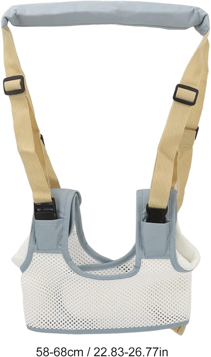 Baby Walking Harness, Adjustable Multi Functional Standing Up Belt, Detachable 3D Breathable Baby Walking Helper, Handheld Safety Harness Assistant Belt for Toddlers Infants Child(Lake Blue)