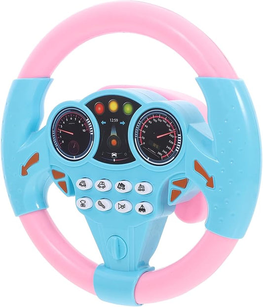 KESYOO Steering Wheel Simulation Educational Wheel with Suction Cup Base for Swing Cars Interactive Music Play Present for Young
