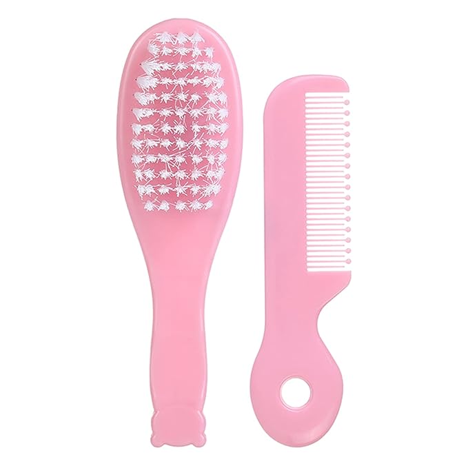 Newborn Caps Brush Soft Hair Brush Hair Comb Set Travel Hair Comb For Baby Toddler Bathing Head Massage