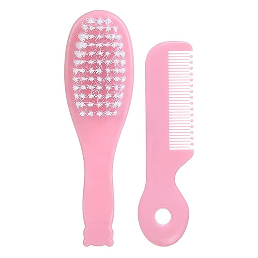 Brush & Comb Set Children Hair Brush Soft Nylon Bristle Caps Hair Brush For Toddler Infant Head Massage