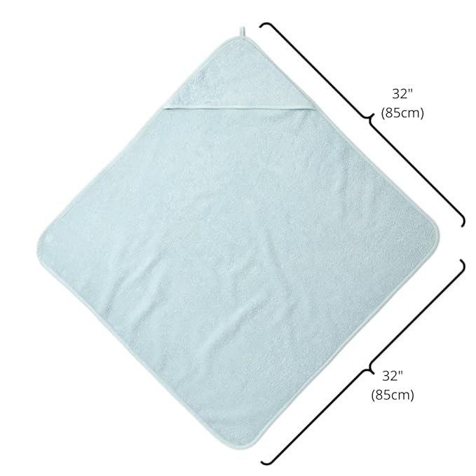 Hooded Baby Towel - 100% Organic Cotton Baby Bath Towels – Baby Towels, Baby Bath Towels for Baby Boy, 32" x 32" Super-Soft and Absorbent Baby Towels for Newborn (Baby Blue)