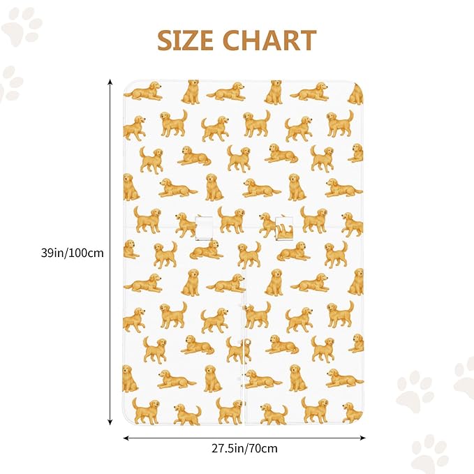 Golden Retriever Carseat Covers Baby, Winter Carseat Cover for Baby, Minky Baby Car Seat Cover for Boy & Girl, Peekaboo Opening Car Seat Canopy for Newborn, Multi Use Mom Nursing Cover