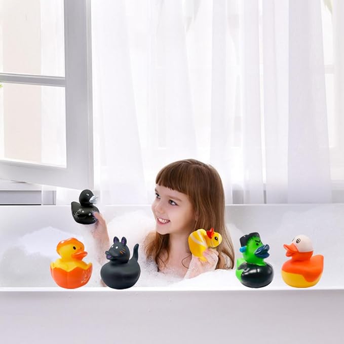 27 Pcs Halloween Party Favors Rubber Ducks,Baby Showers Accessories Bath Toys for Kids Halloween Decorations Trick or Treat Supplies Goodie Bag Fillers(Halloween)