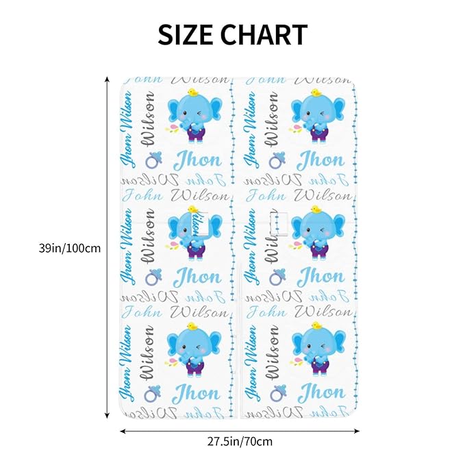 Personalized Cute Elephants Baby Car Seats Canopy for Babies with Name, Custom Monogram Car Seat Cover for Boys Girls, Opening Minky Nursing Breastfeeding Cover Infant Carseat Canopies for Newborn