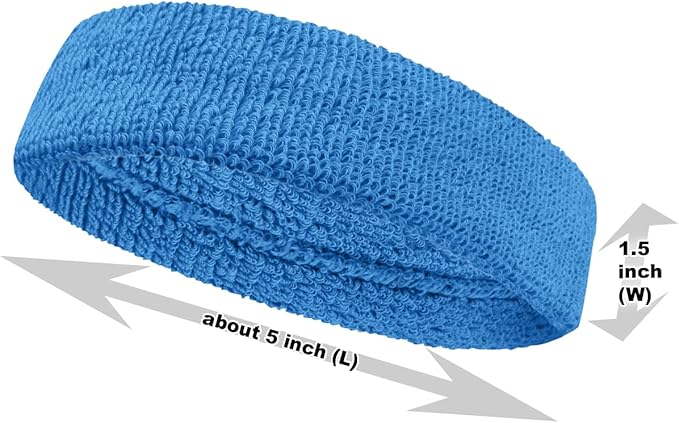 COUVER Baby Infant Terry Solid Color Headband/Terry Cloth Head Band - 4 Pieces