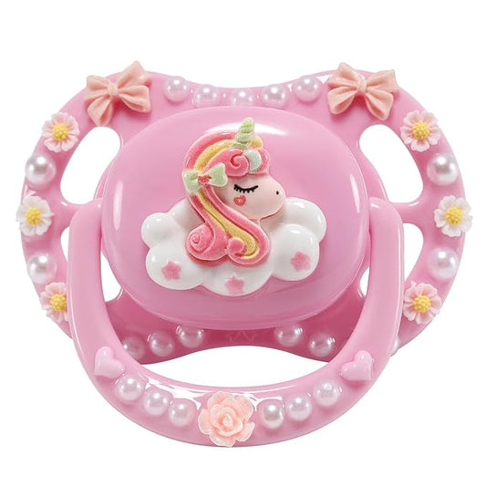 CutiePlusU Adult Sized Pacifier Dummy DIY Handmade Big Shield Pink