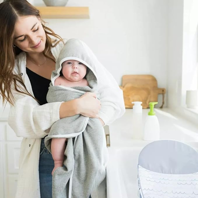The First Years Sure Comfort Folding Baby Bather - Foldable Baby Bath Seat and Lounger for Home or On The Go - for Sink or Tub Use - Non-Slip Seat -for Up to 15 Lbs,(Pack of 4)
