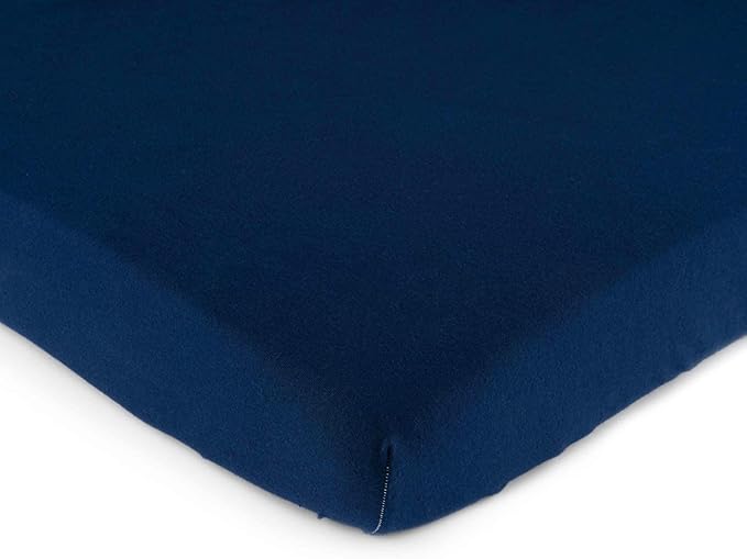 SheetWorld Fitted Youth Bed Sheet 33 x 66, 100% Cotton Jersey Solid Navy, Made in USA