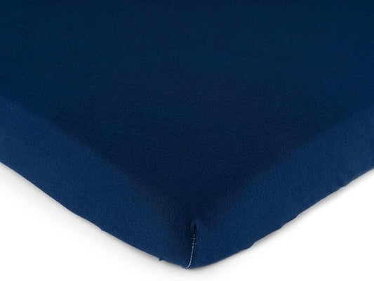 SheetWorld Fitted Youth Bed Sheet 33 x 66, 100% Cotton Jersey Solid Navy, Made in USA