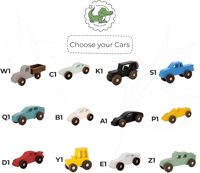 Personalized Baby Wooden Colored Toy Car, Educational Montessori Toy Car, Wooden Sensory Toy, Name Car, Birthday Gift for Boys and Girls, First 2nd 3rd Birthday