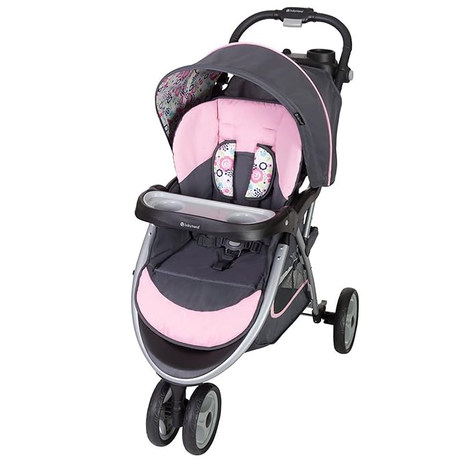 Baby Trend Skyview Stroller Travel System with EZ Flex-Loc Infant Car Seat, Flora