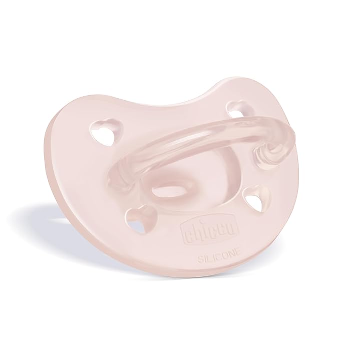 Chicco PhysioForma Orthodontic Pacifier for Babies 0-6 Months, 100% Soft Silicone, BPA Free & Breathing Support, 2-Pack with Sterilizing Case, Soft Pink