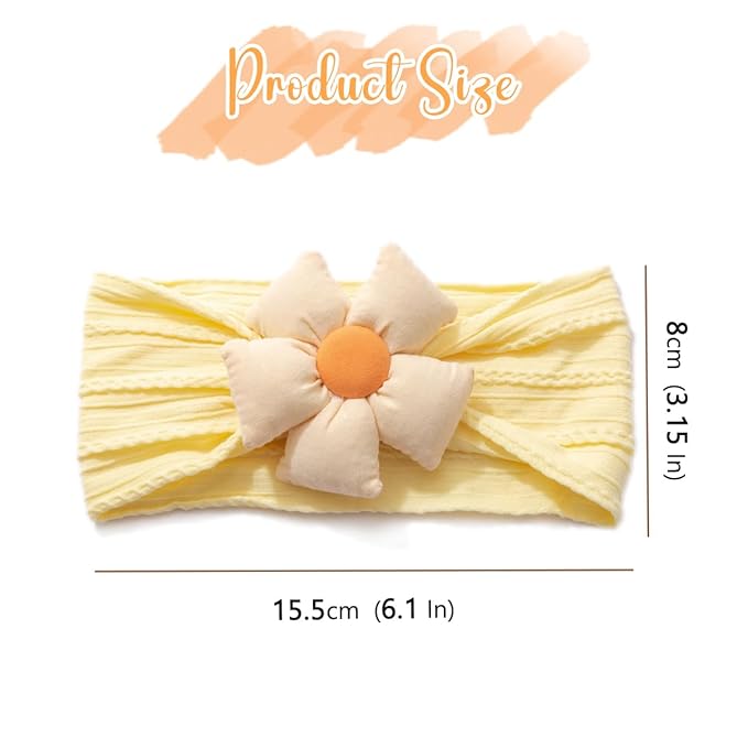Ulico Personalized Girls Headband with Name, Custom Baby Girls Embroidered Headbands with Flower