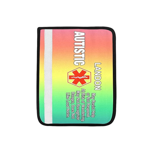 AprilLove Autism Awareness. Special Needs Seat Belt Cover, Autistic Seat Belt Cover, Medical Alert, Special Needs Gift, Special Needs Parents Gift,Multi,7inch x 10inch