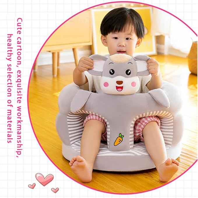 Baby Support Plush Sofa Floor Seat - Sit Me Up Chair for 3-24 Month (Mouse, 40cm*40cm*15cm)