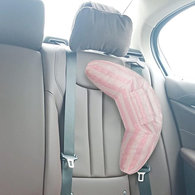 PENINSULA LOVE Kids Car Travel Pillow Car Seat Belt Pillow Cute Plush Headrest Neck Cushion Safety Strap Cover Universal Fit