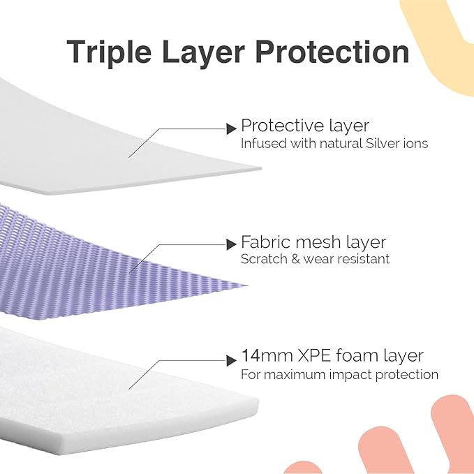 Oribel Foldable Baby Play Mat | 6.6ft x 5ft | Odour Resistant | Premium Thick & Plush | Waterproof, Stain Resistant & Easy Clean (Happy Palette)