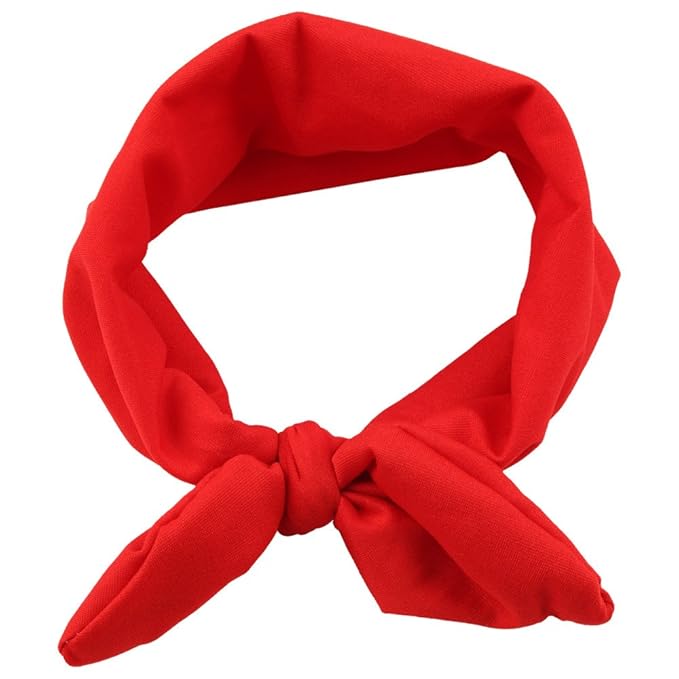 Baby Girl's Cute Toddler Bow Headbands Bowknot Rabbit Hairband Headwear for Daily Life Travel Photography (Red)