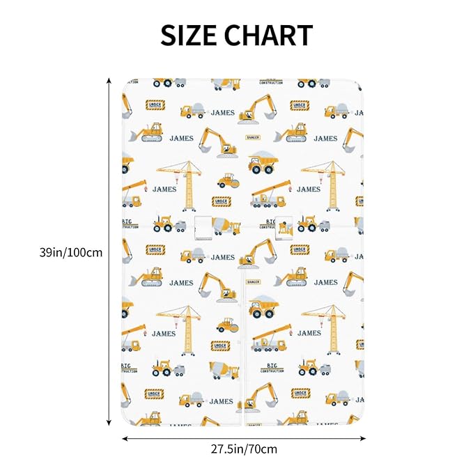 Personalized Baby Car Seat Canopy for Babies with Name, Custom Construction Vehicle Stroller Car Seat Covers for Boys, Nursing Carseat Cover for Breastfeeding, Car Seat Canopies for Infant Newborn