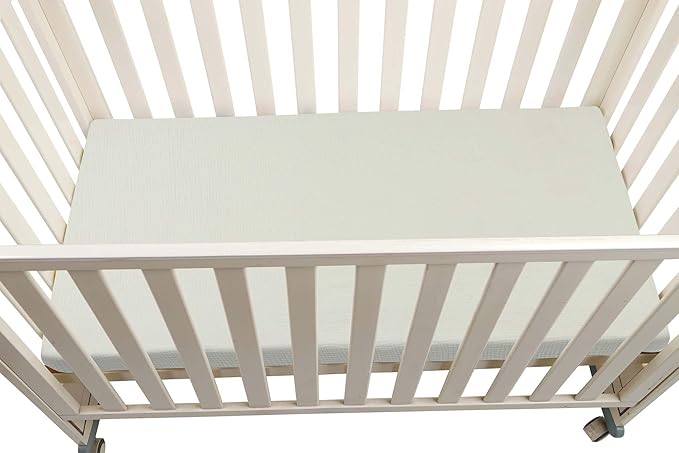 Onacosht Muslin Mini Crib Sheets, 39" x 27" Pack and Play Mattress Sheets Fitted for Pack N Play, Soft Cotton for Boys Girls, 2 Pack, Beige and Fog