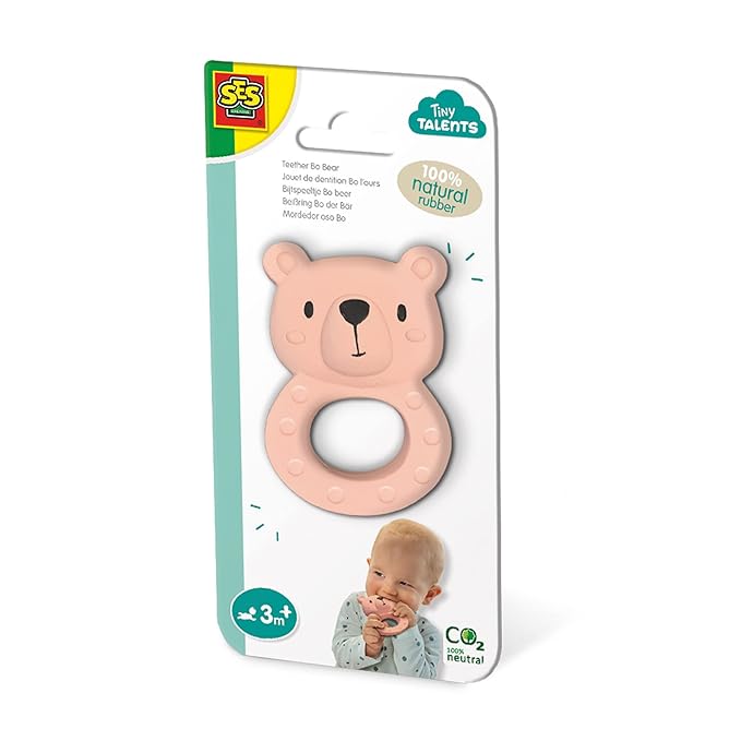 Teether Bo Bear - 100% Natural Rubber