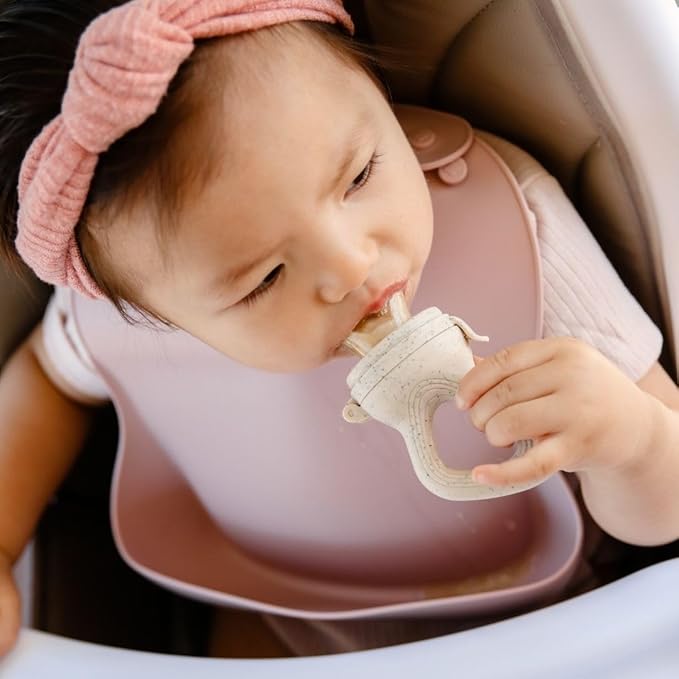 Baby Kae Little Fruit Feeder (Earl) Baby Led Weaning- BPA- Free Food- Grade Silicone, Introduce Solids, Pacifier and Fruit Feeder- Infant & Toddler Teether