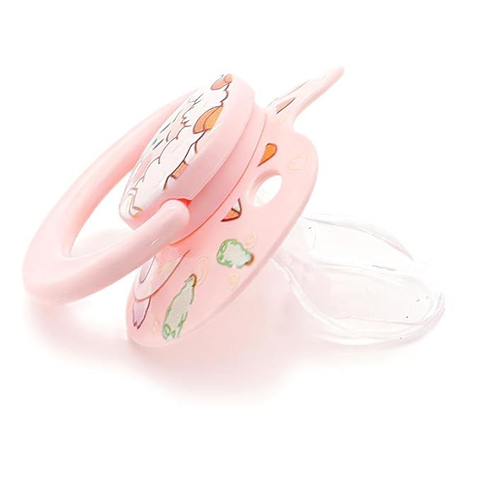 Cute Adult Size Pacifier: Big Shield Paci for Anxiety with Paci Clips - Soft Silicone Large Nipple for Sleep