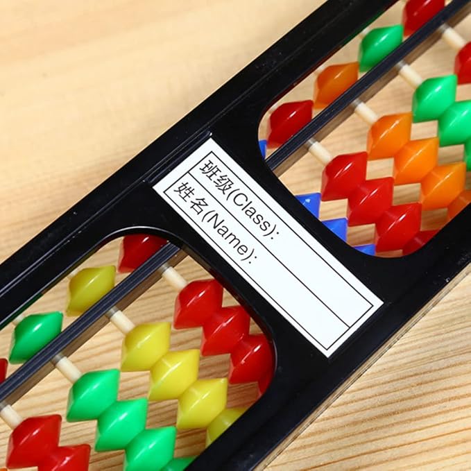Toyvian 2pcs 13 Digits Rod Abacus Plastic Abacus Toy Kid Calculating Tool Math Teaching Aids for Kids Student (Assorted Color)