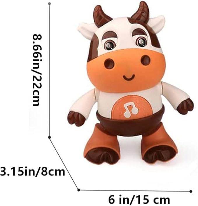 Dancing Cow Toy for Babies - Electric Musical Plush Cow with Fun Songs & Moves, Interactive Baby Toy for Baby, Cute Toddler Gift & Sensory Learning
