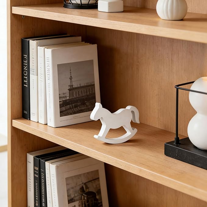 ULTNICE Small Wooden Rocking Horse Kids Toys - White