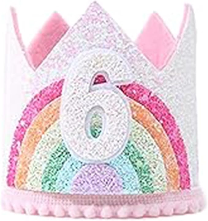 Boy Girl Birthday Crown, Prince Princess Birthday Hat Headband Tiara Crown Cake Photo Prop Party Decorations