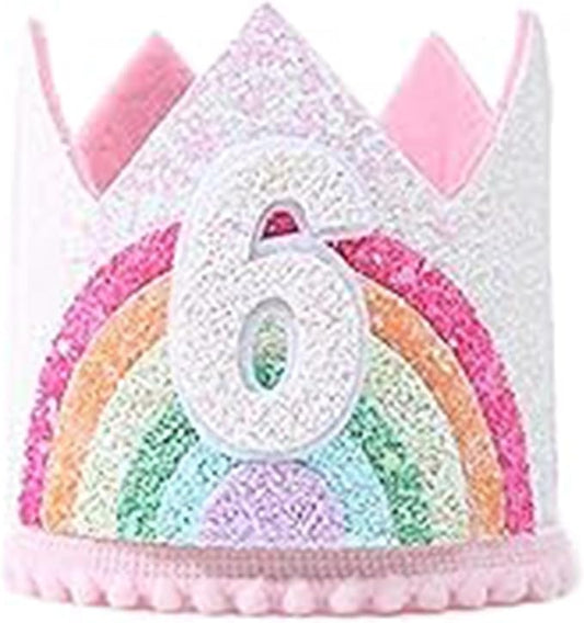 Boy Girl Birthday Crown, Prince Princess Birthday Hat Headband Tiara Crown Cake Photo Prop Party Decorations