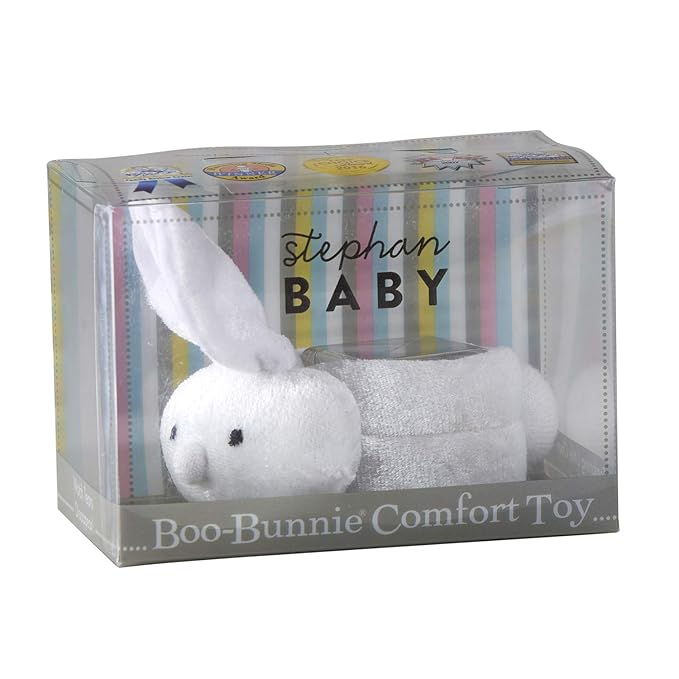 Stephan Baby Boo-Bunnie Comfort Toy & Boo Cube, Silver