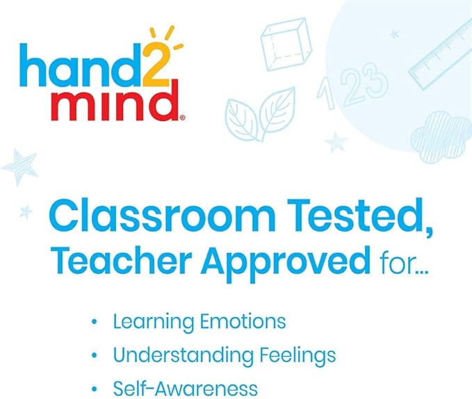 hand2mind See My Feelings Mirror, Play Therapy Toys, Mindfulness for Kids, Emotional Regulation Activities, Social Learning Supplies, Calm Down Corner Set, Set of 4