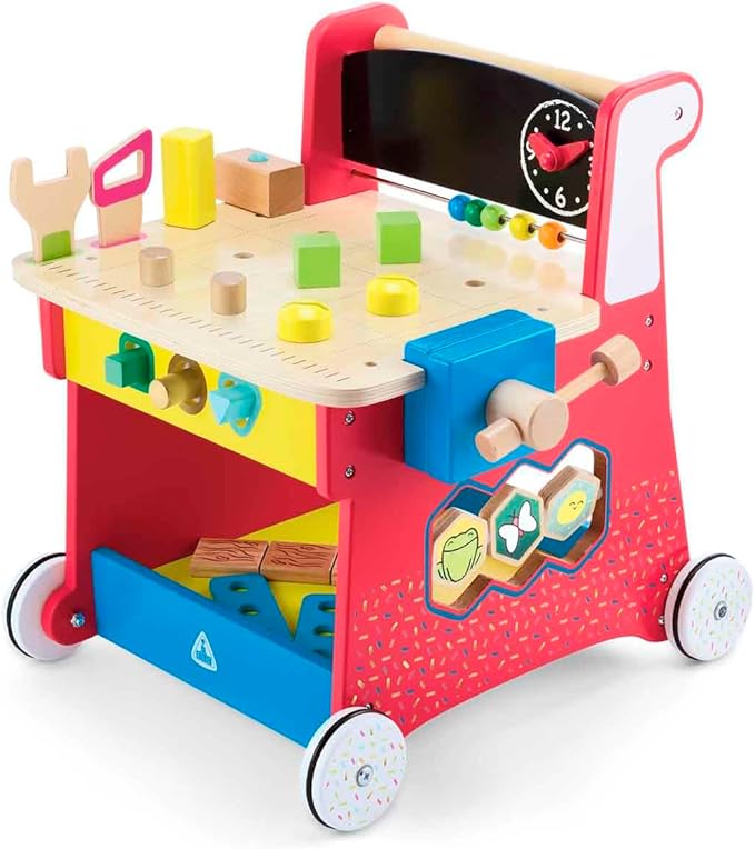 Early Learning Centre Wooden Activity Workbench, Imaginative Play, Hand Eye Coordination, Physical Development, Kids Toys for Ages 12 Month, Amazon Exclusive