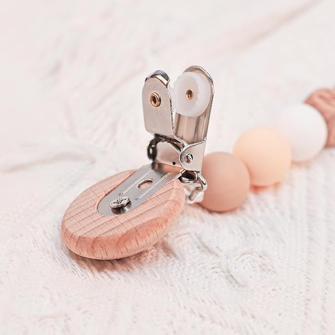 Personalized Pacifier Clip with Name Baby Binky Clip Silicone Pacifier Holder for Boys and Girl (A)